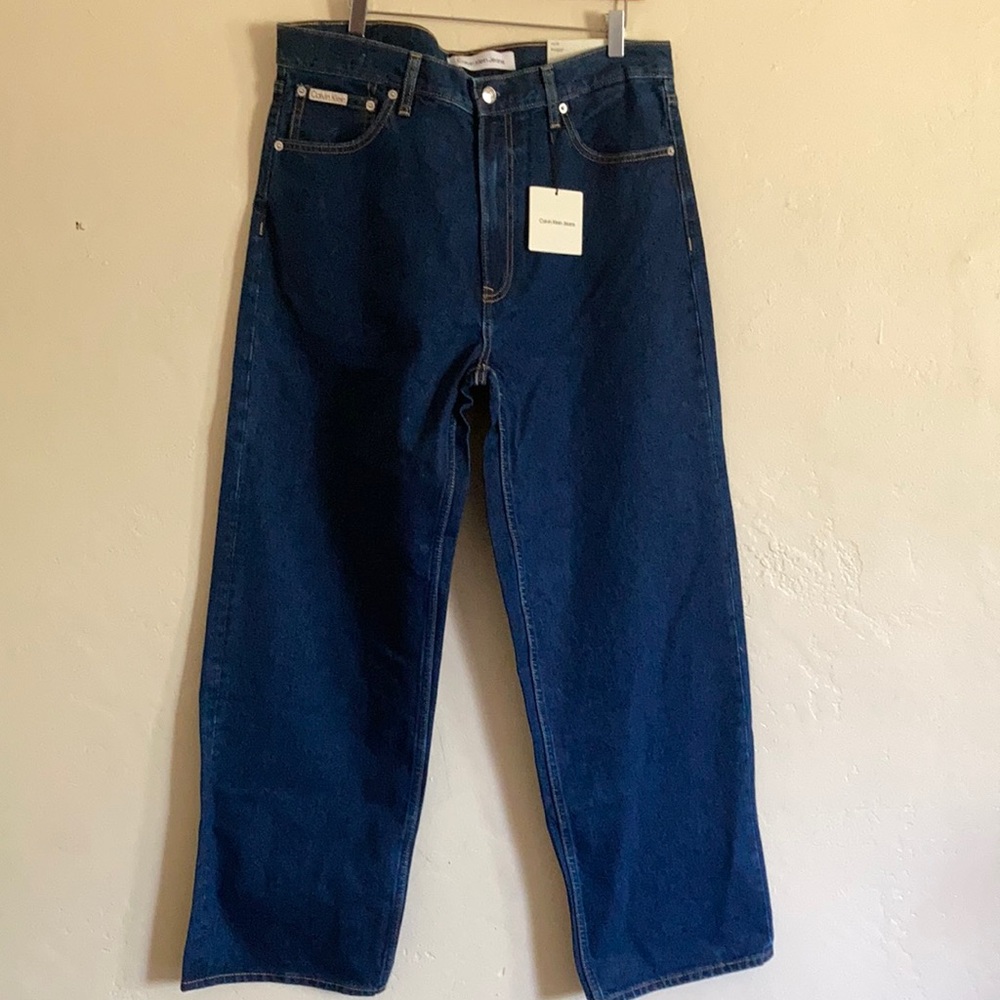 Calvin Klein baggy jeans size 34x32 in dark blue